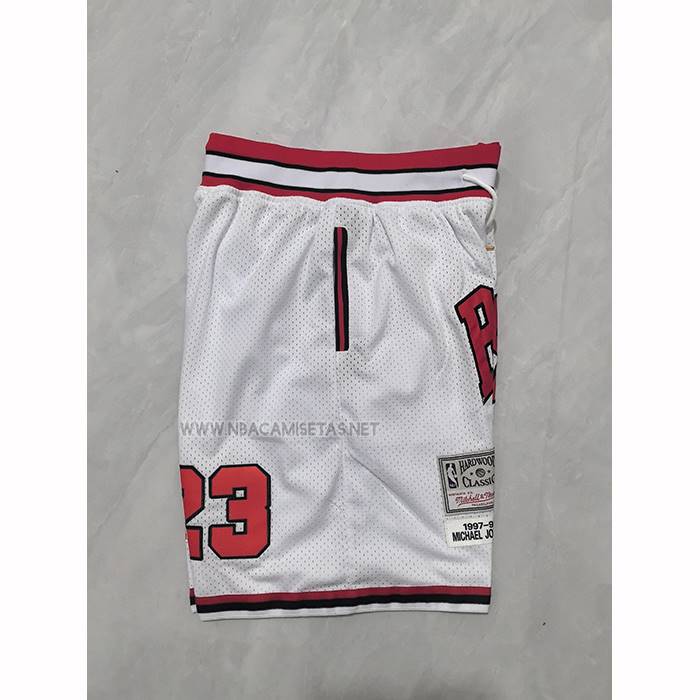Pantalone Chicago Bulls Mitchell & Ness Just Don 1997-98 Blanco